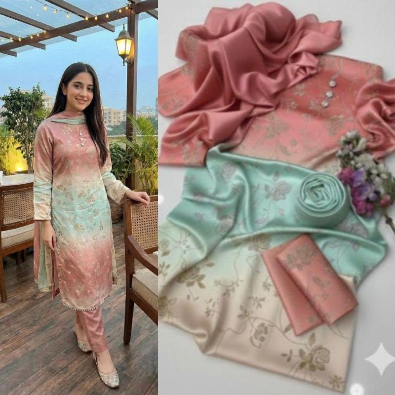 3pc shamooz silk fabric 