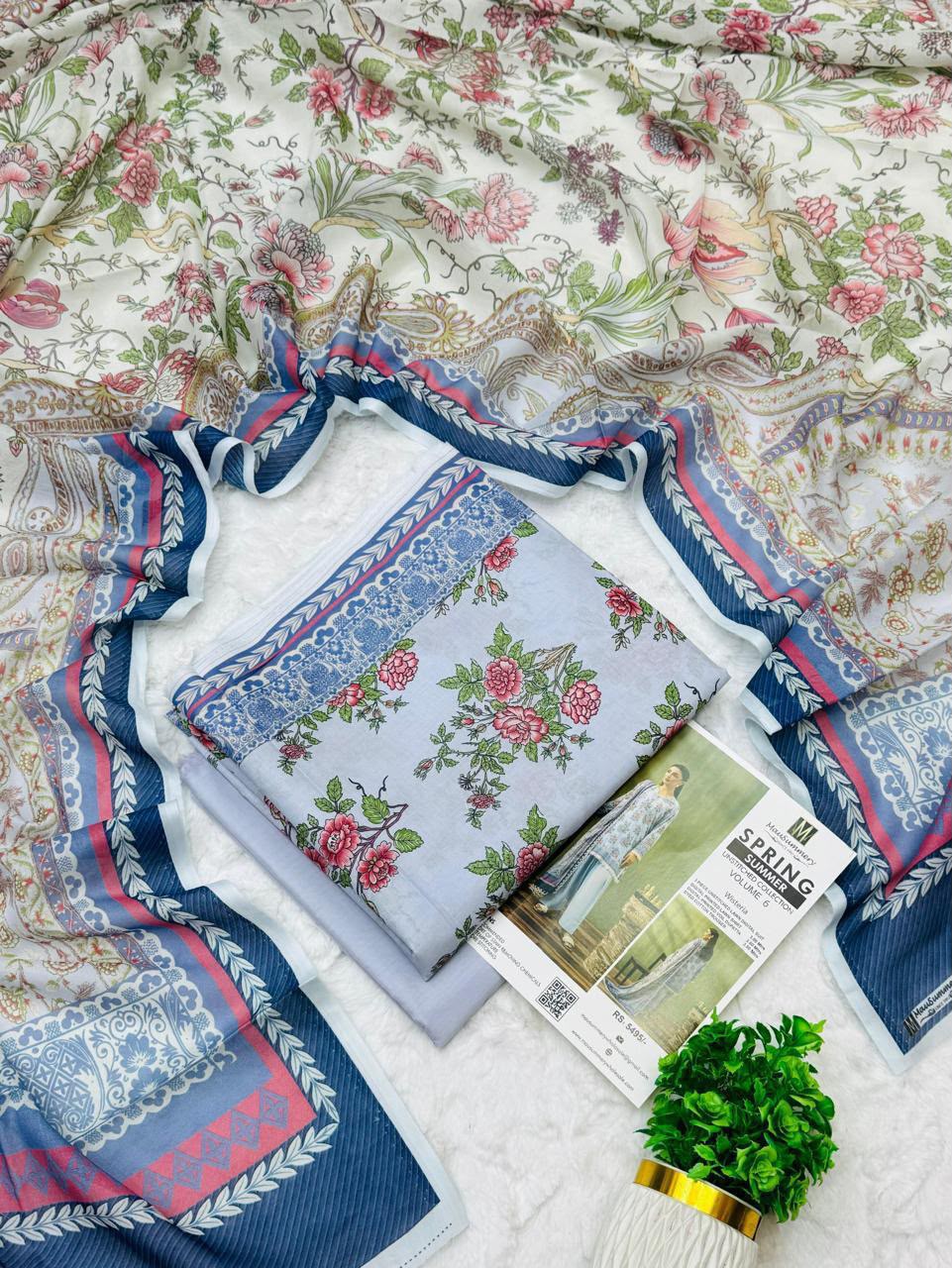 BRAND *MauSummery*🤩 3Piece  *Fabric Lawn Printed 2026*🪡  Volume *06*✨