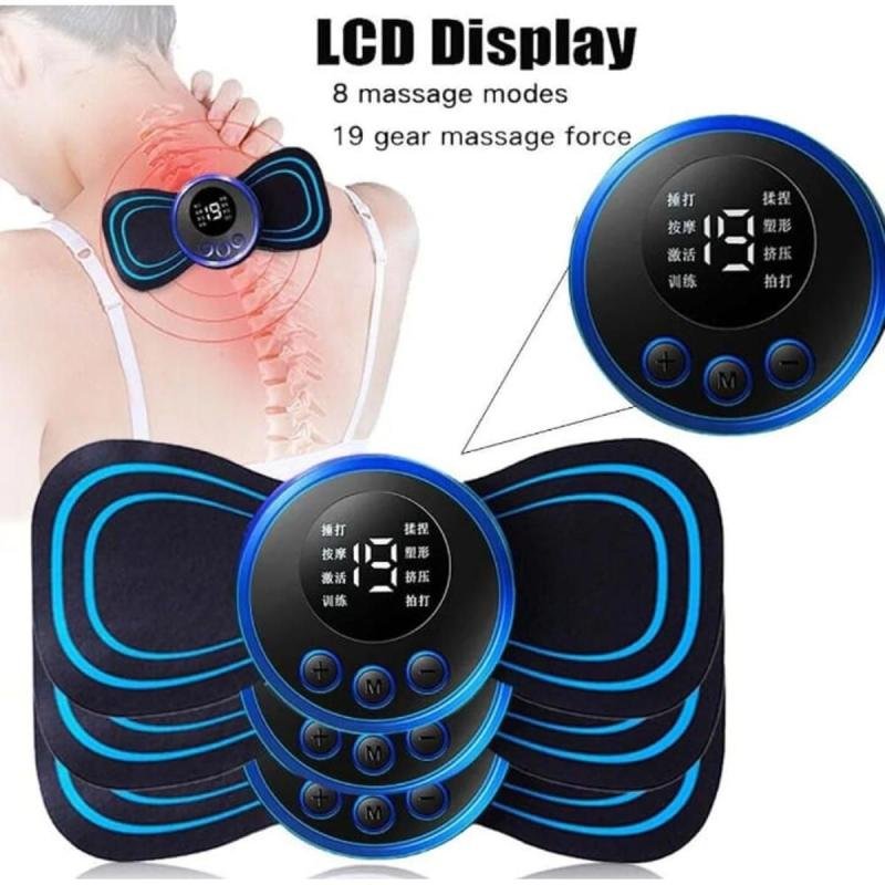 EMS Mini Electric Neck & Back Massager Cervical Body Massager Muscle Relaxation Therapy Device