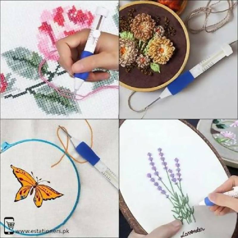Magic Embroidery Pen Punch Needle Poking Stitch Felting Crochet Knitting Needle