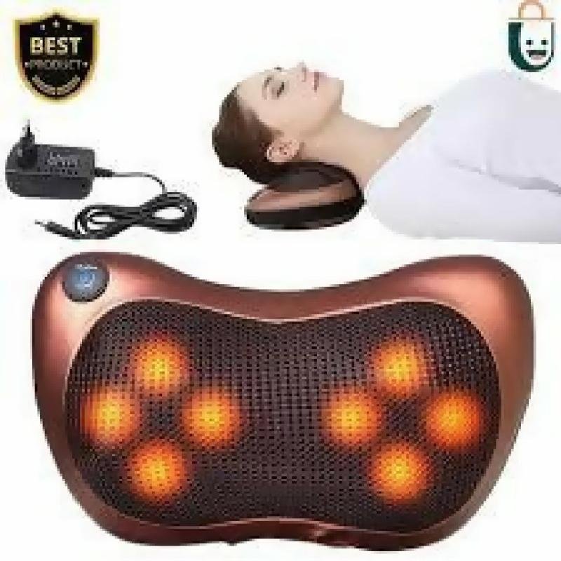 Pillow Massager With Deep Kneading Heated Massage Nodes Electric Cervical Body Massager