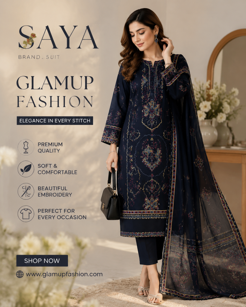 Saya 3pc Lawn collection 2026