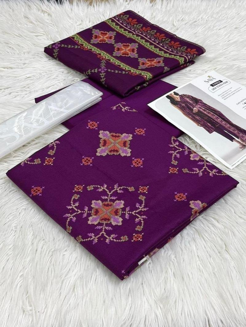 Saya 3pc Lawn collection 2026
