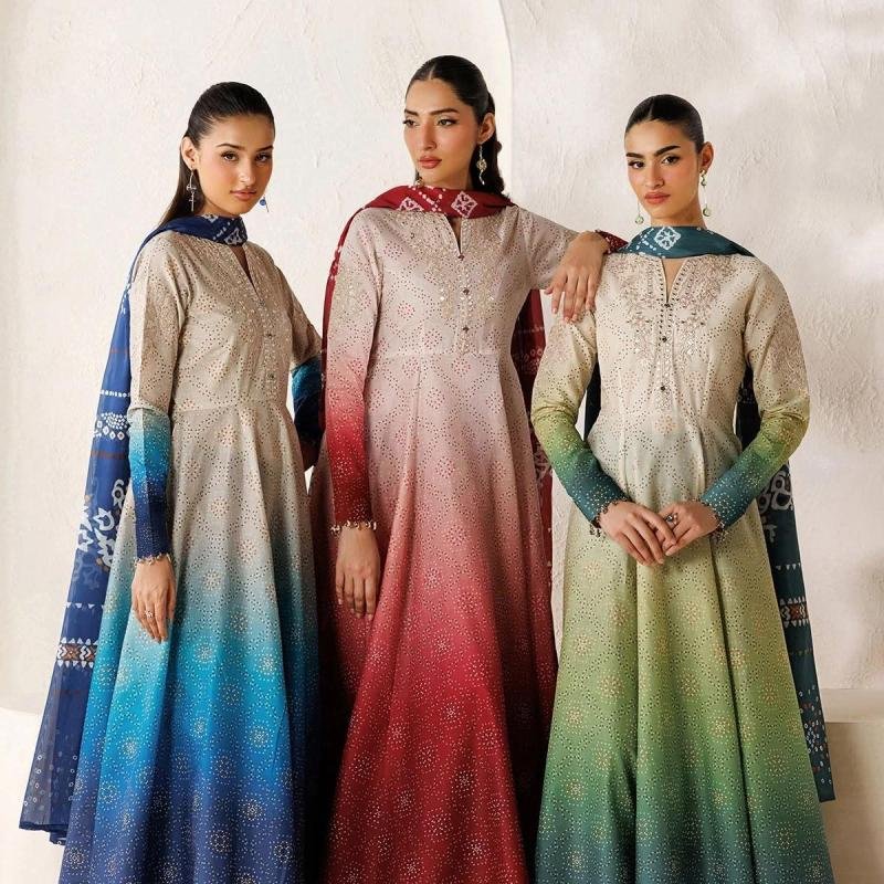 Silk frock embroidery  - Buy Online in Pakistan