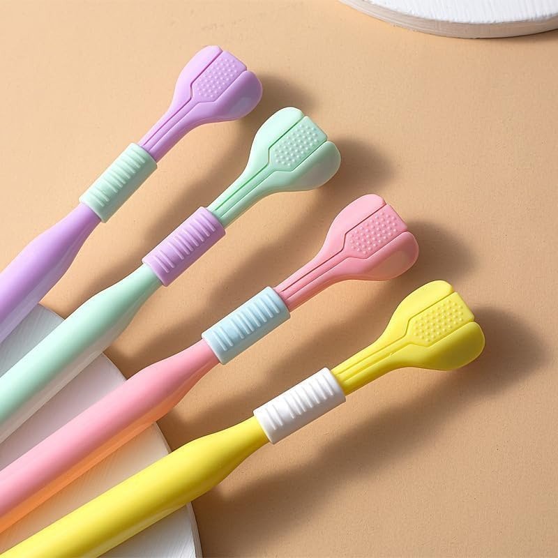 Three-Sided Ultra Soft Bristle Toothbrush – Gentle Oral Care Safety Teeth Cleaning Brush | Pack of 2