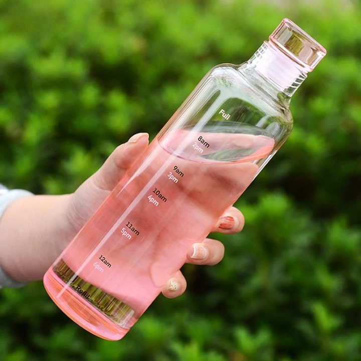 Transparent Plastic Water Bottle 500ml Durable Lightweight And Easy To Carry | Random Colour