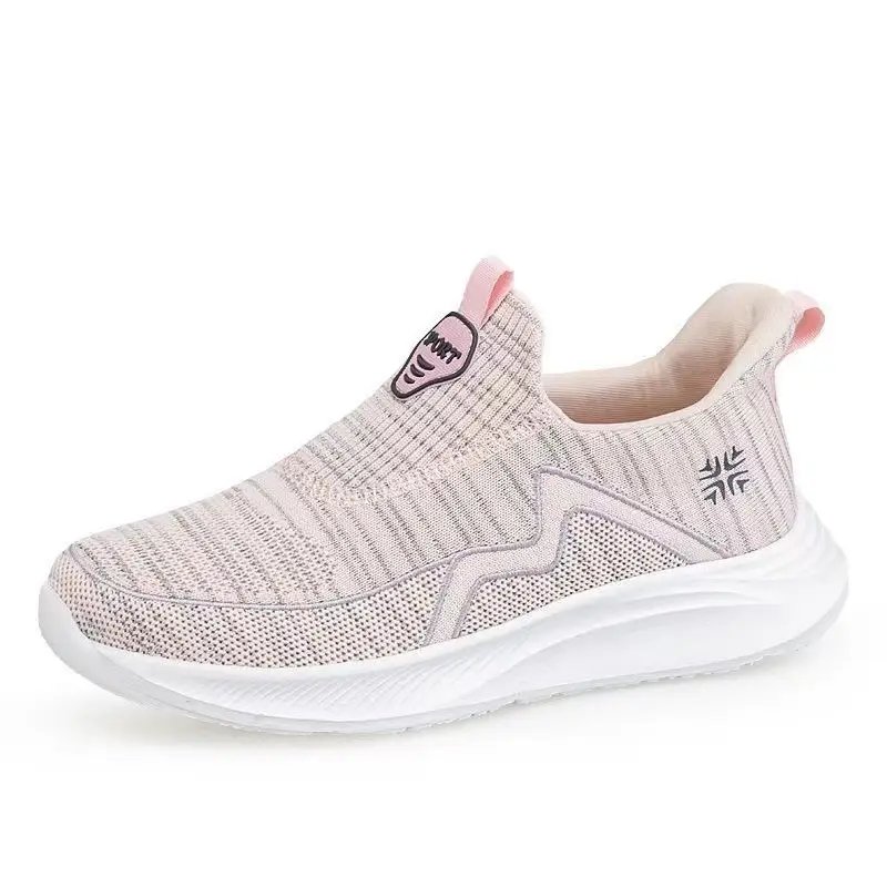 Womens pink slip on casual walking shoes 